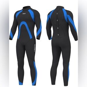 Hevto Wetsuits Men Diving Suits 3/2mm Neoprene Full Surfing  (010)